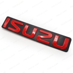 Logo โลโก้ติดหน้ารถ โลโก้ติดกระจังหน้า 1 ชิ้น สีแดง,ดำ สำหรับ Isuzu D-Max,Hi-Rander,X-Series,Mu-X ปี 2012-2018